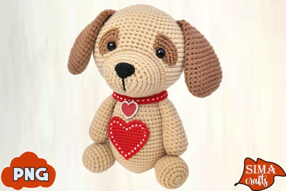 Download Yarn Crochet Dog Valentine Sublimation - Premium Resources