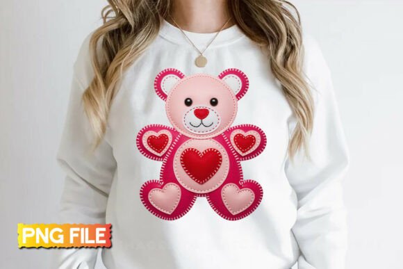 Download Patchwork Valentine Teddy Bear Png - Patchwork valentine Collection