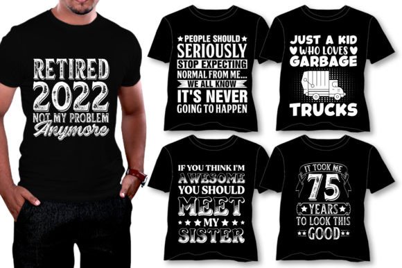 Download Vintage Typography T-Shirt Design Bundle - Premium Bundle