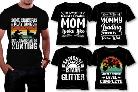 Download Vintage Typography T-Shirt Design Bundle - Premium Bundle
