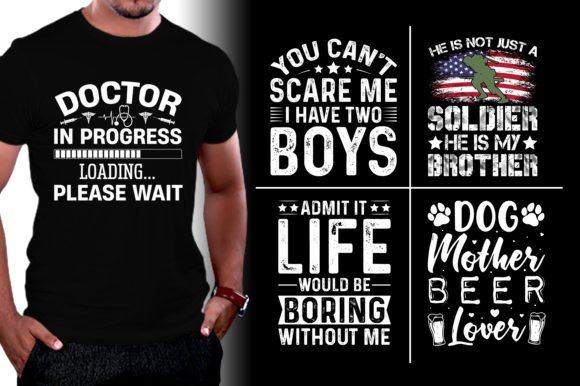 Download Vintage Typography T-Shirt Design Bundle - Premium Bundle